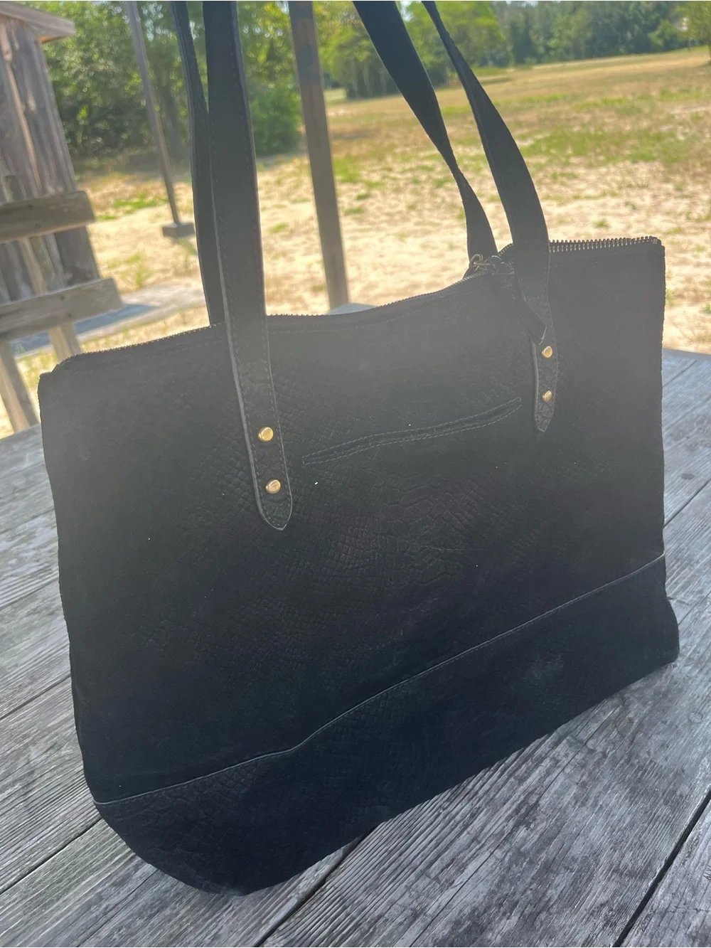 THE SAK SUEDE Black Tassel Bag - Women's Everyday Shoulder Bag with SAK charm